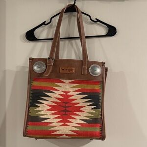 Wrangler Multicolor Geometric Tote Bag